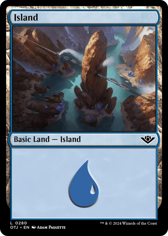 Island (0280) #280 L - Outlaws of Thunder Junction Pokemon card