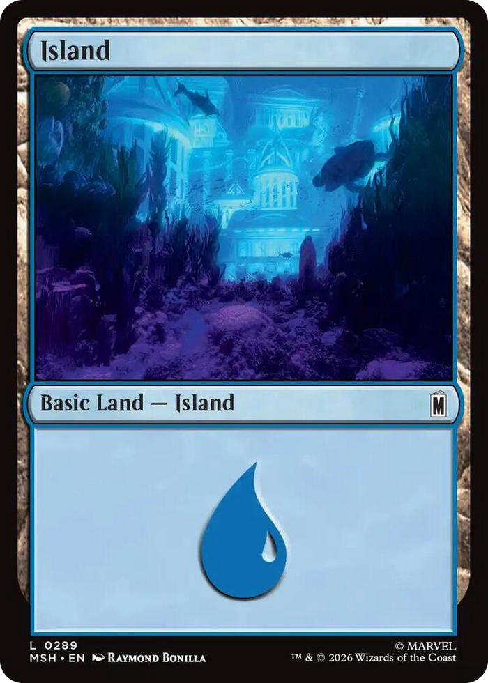 Island (0289) #289 L - Marvel Super Heroes Pokemon card