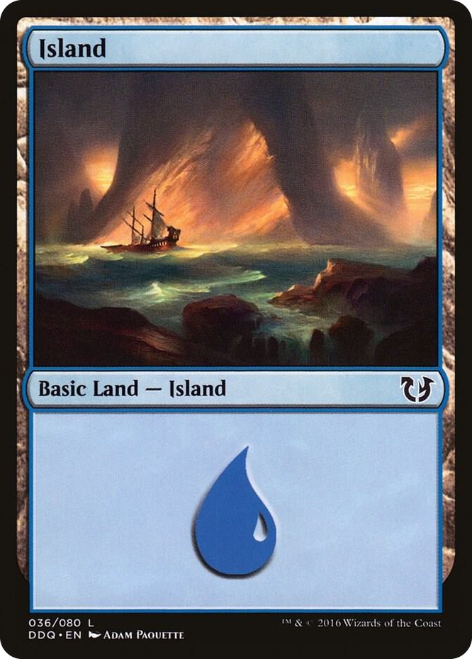 Island (036) #36 L - Duel Decks: Blessed vs. Cursed Pokemon card