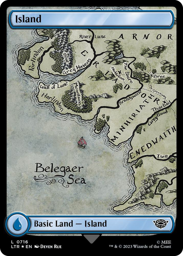 0716 Island (0716) (Surge Foil) L Universes Beyond: The Lord of the Rings: Tales of Middle-earth