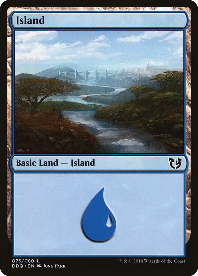Island (073) #73 L - Duel Decks: Blessed vs. Cursed Pokemon card