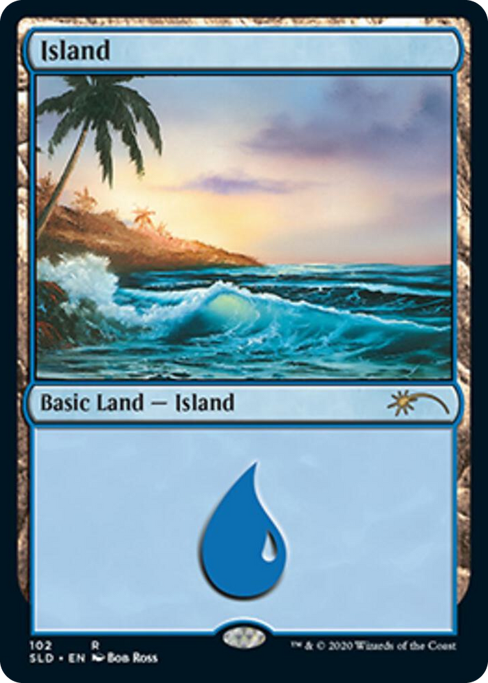 Island (102) (Bob Ross) #102 R - Secret Lair Drop Series Pokemon card