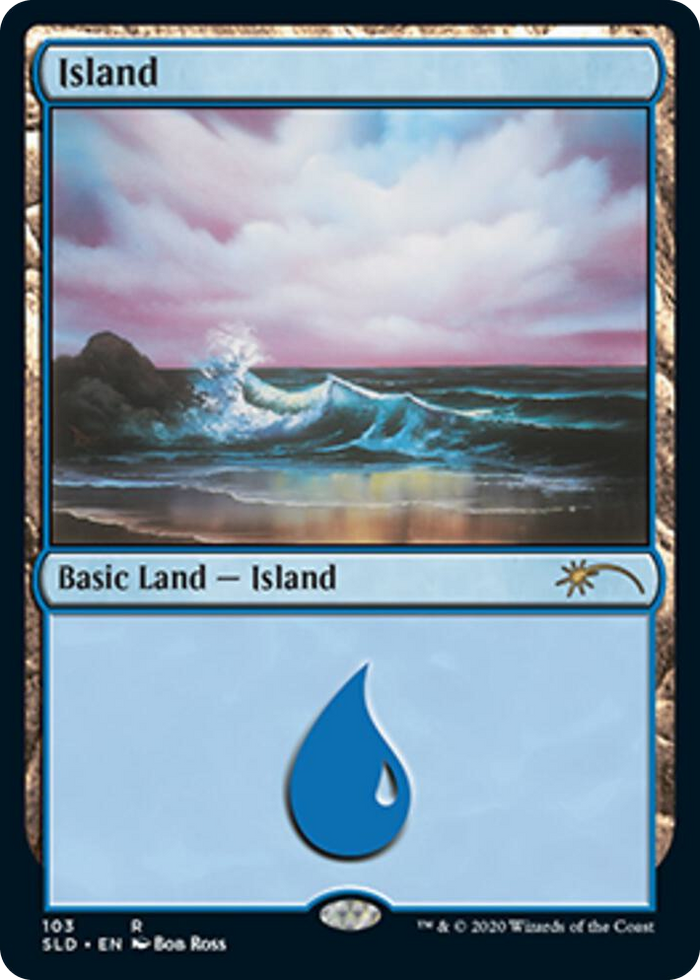 Island (103) (Bob Ross) #103 R - Secret Lair Drop Series Pokemon card