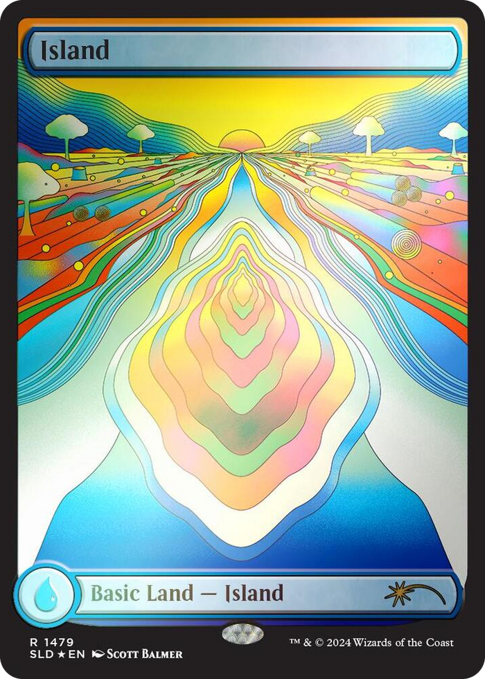 Island (1479) (Rainbow Foil) #1479 R - Secret Lair Drop Series Pokemon card