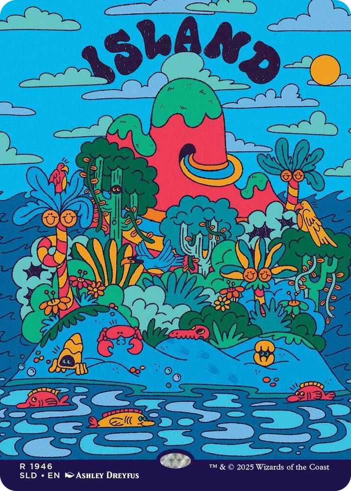 Island (1946) #1946 R - Secret Lair Drop Series Pokemon card