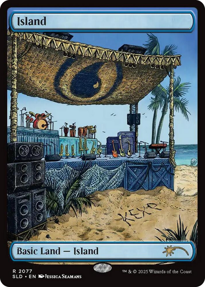 Island (2077) #2077 R - Secret Lair Drop Series Pokemon card