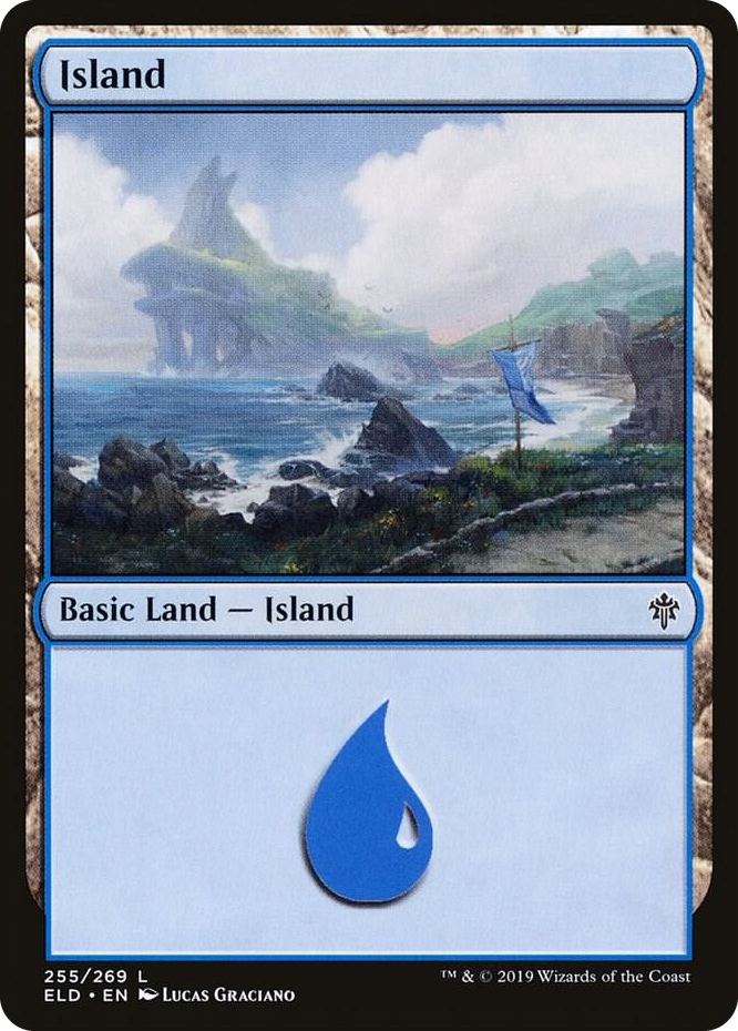 0255 Island (255) L Throne of Eldraine