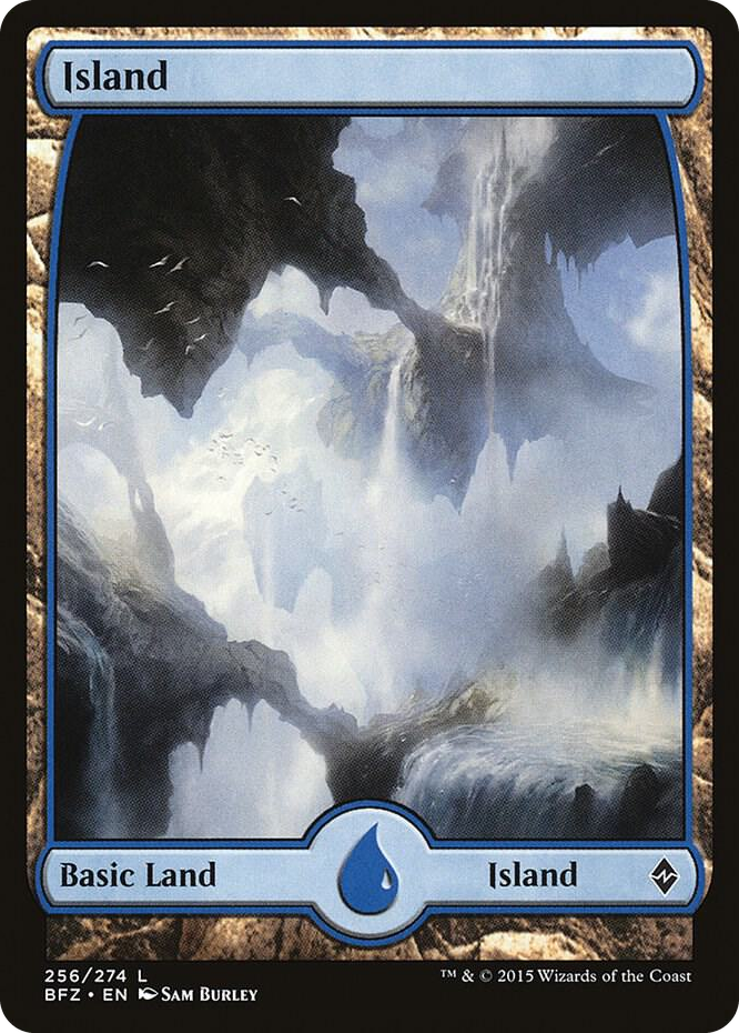 Island (256) - Full Art #256 L - Battle for Zendikar Pokemon card