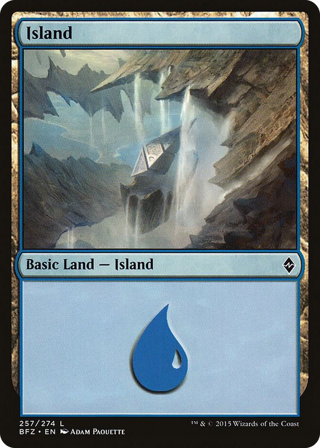 0257 Island (257) L Battle for Zendikar