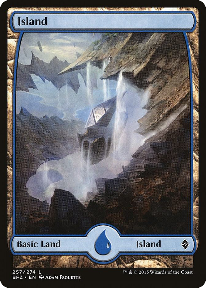 Island (257) - Full Art #257 L - Battle for Zendikar Pokemon card