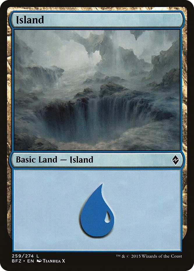 Island (259) #259 L - Battle for Zendikar Pokemon card