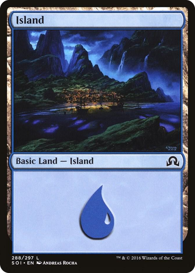 Island (288) #288 L - Shadows over Innistrad Pokemon card