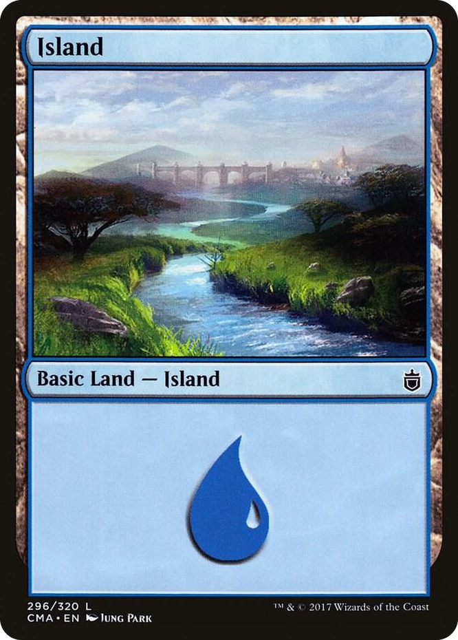 Island (296) #296 L - Commander Anthology Pokemon card