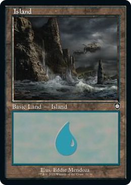 0031 Island (31) (Retro Frame) L Commander: The Brothers' War