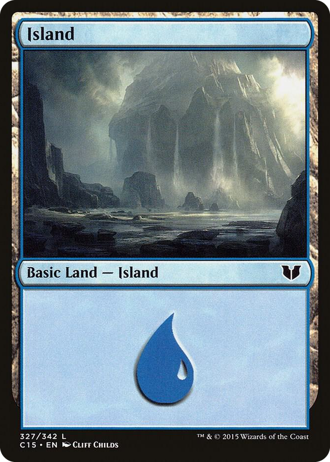 Island (327) #327 L - Commander 2015 Pokemon card