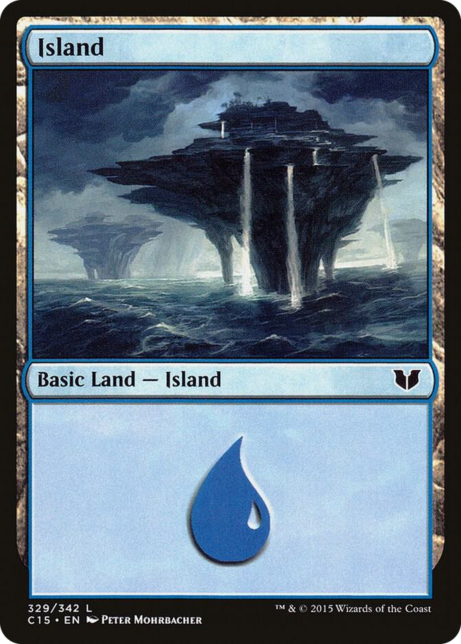 Island (329) #329 L - Commander 2015 Pokemon card