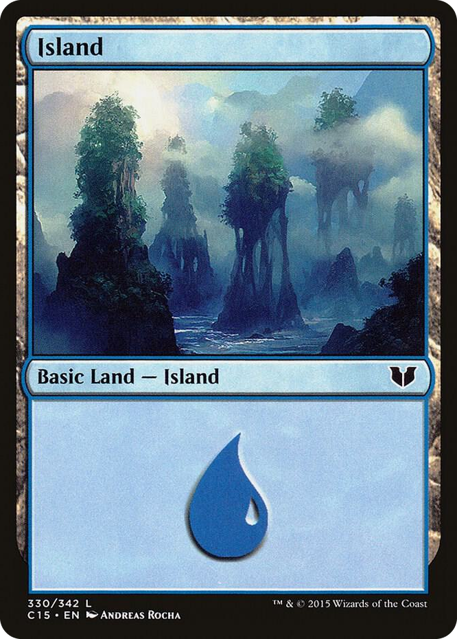 Island (330) #330 L - Commander 2015 Pokemon card