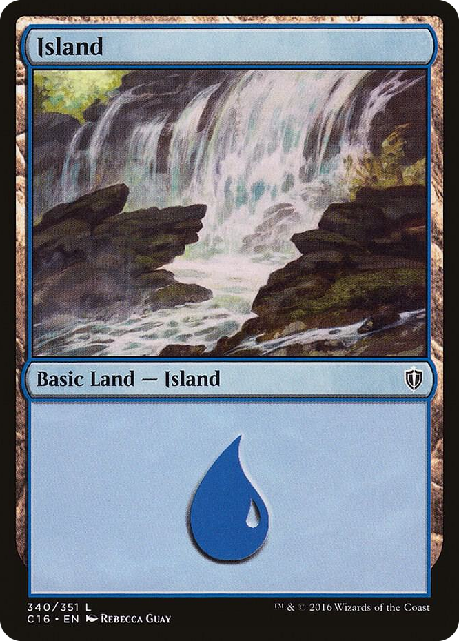 Island (340) #340 L - Commander 2016 Pokemon card