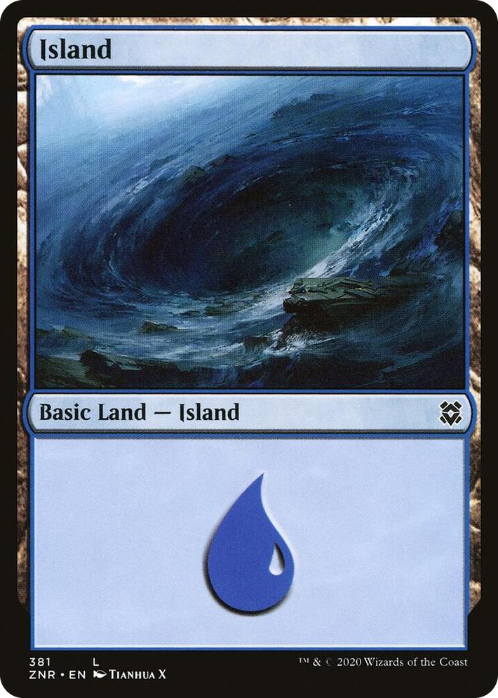 0381 Island L Zendikar Rising