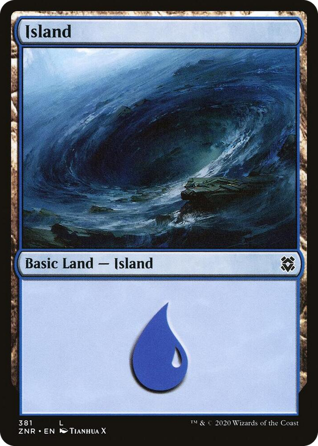 0381 Island L Zendikar Rising