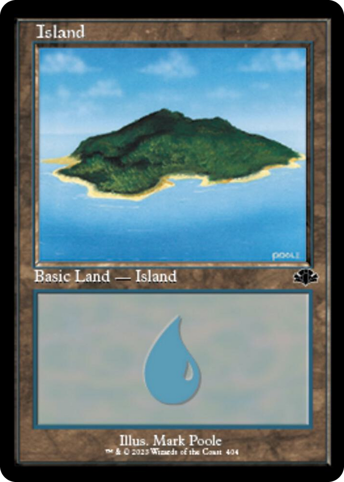 Island (404) (Retro Frame) #404 L - Dominaria Remastered Pokemon card