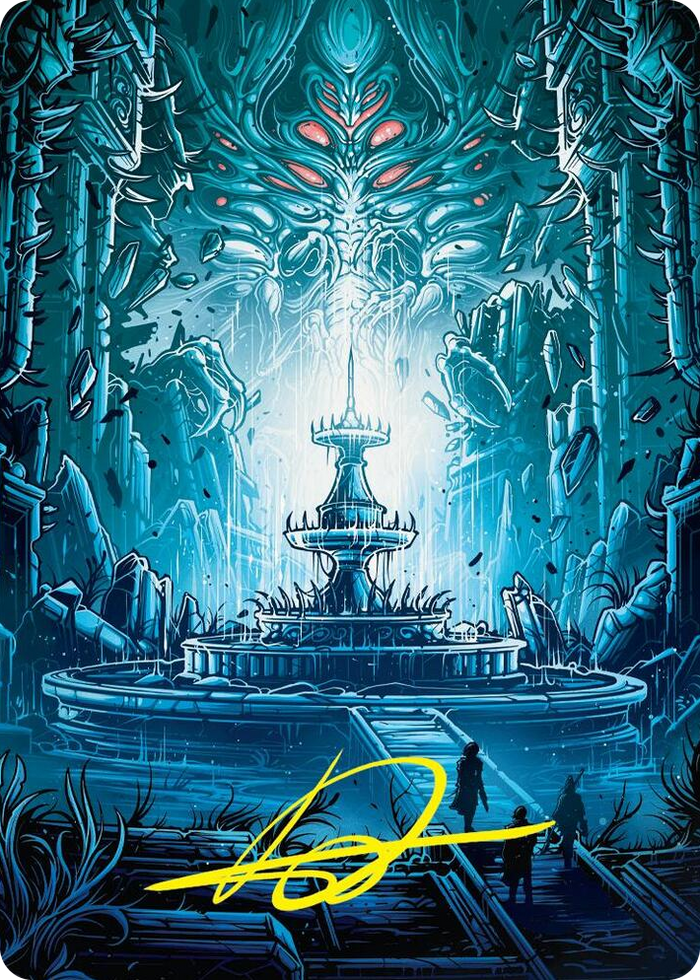 Island Art Card (Gold-Stamped Signature) #28 S - Art Series: Duskmourn: House of Horror Pokemon card