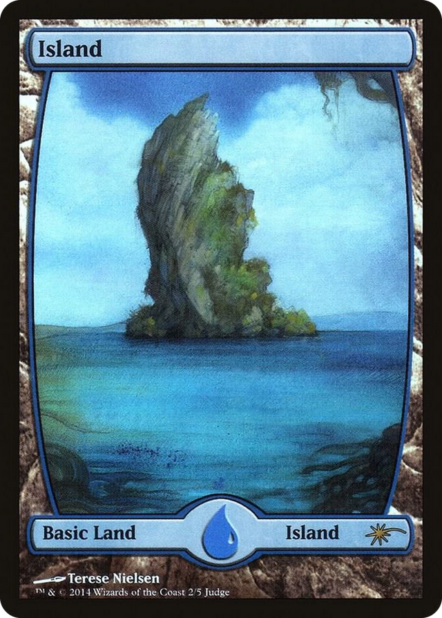 0002 Island - Full Art (2) P Judge Promos