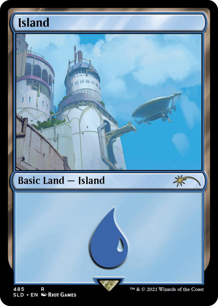 Island (Secret Lair x Arcane: Lands) #485 R - Secret Lair Drop Series Pokemon card