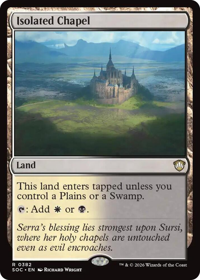 Isolated Chapel #382 R - Commander: Secrets of Strixhaven Pokemon card