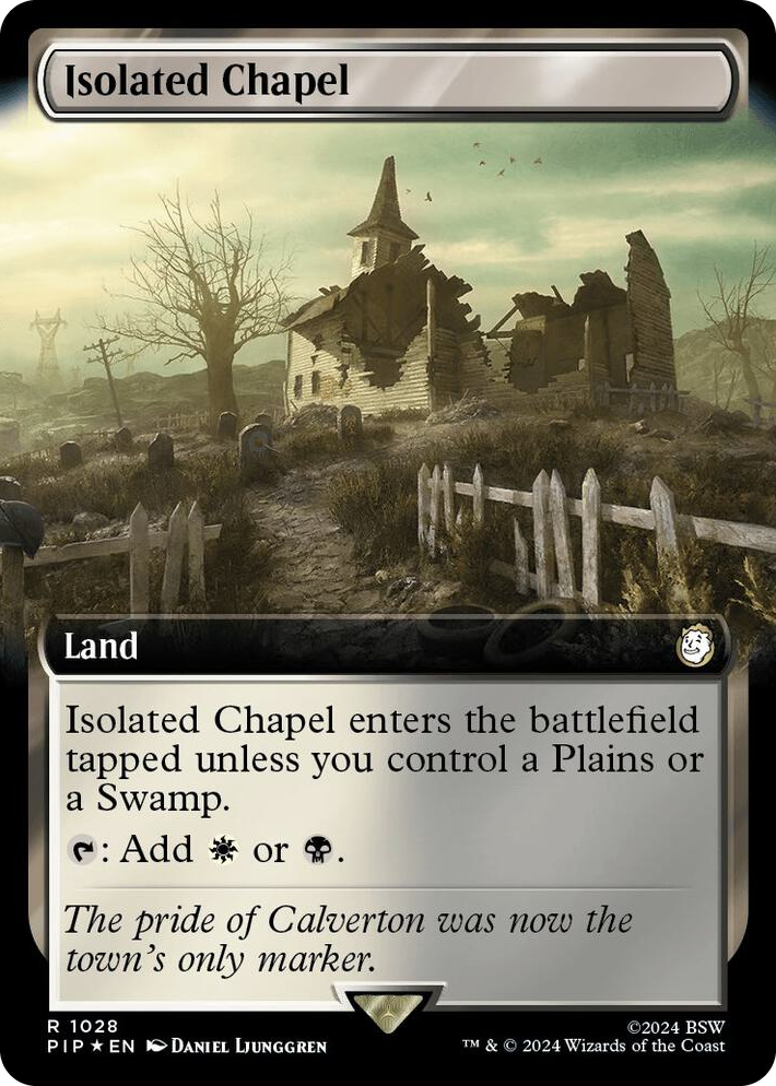 1028 Isolated Chapel (Extended Art) (Surge Foil) R Universes Beyond: Fallout