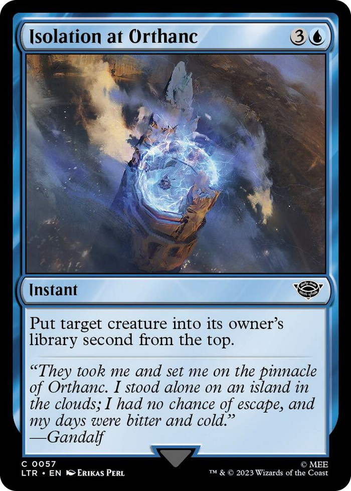 Isolation at Orthanc #57 C - Universes Beyond: The Lord of the Rings: Tales of Middle-earth Pokemon card