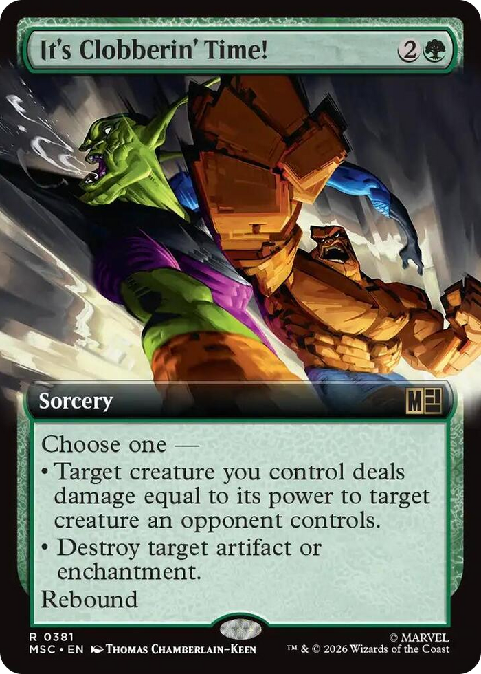 It's Clobberin' Time! (Extended Art) #381 R - Commander: Marvel Super Heroes Pokemon card