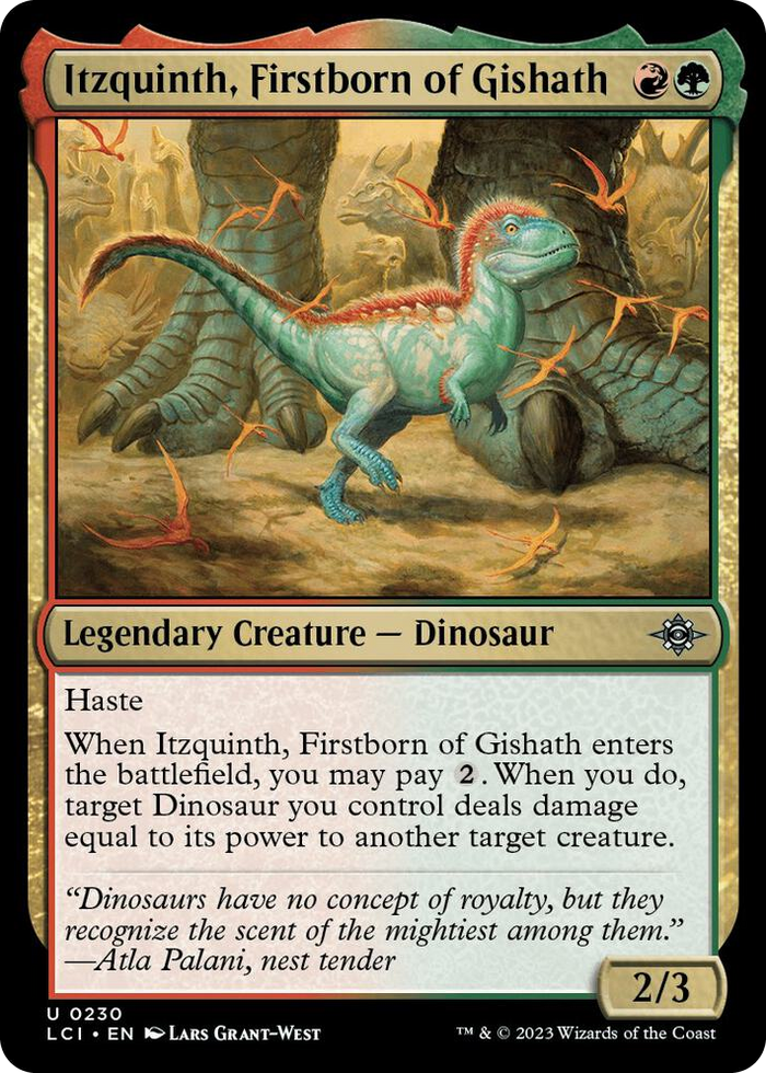 Itzquinth, Firstborn of Gishath #230 U - The Lost Caverns of Ixalan Pokemon card