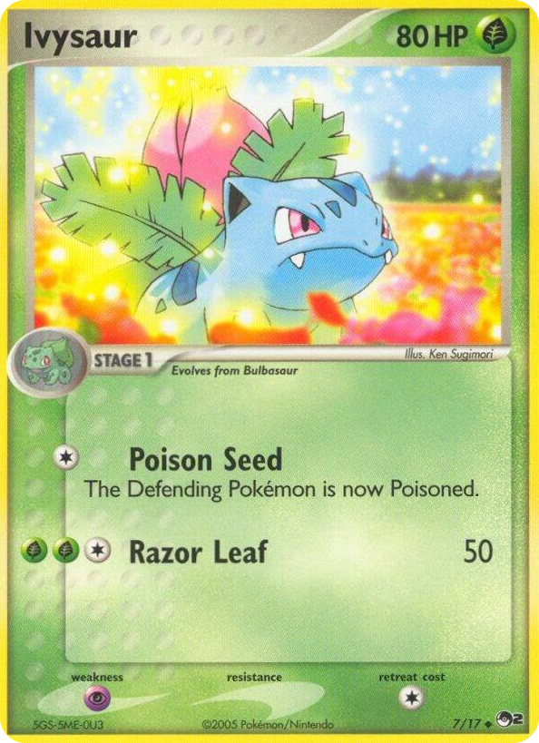 0007 Ivysaur Uncommon POP Series 2