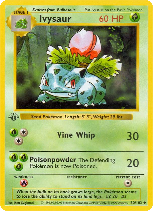 0030 Ivysaur Uncommon Base Set (Shadowless)