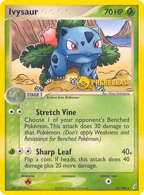 0035 Ivysaur - 35/100 (Prerelease) Promo Nintendo Promos