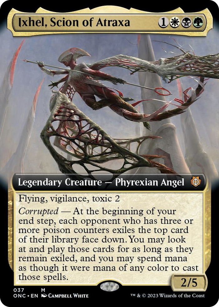 Ixhel, Scion of Atraxa (Extended Art) #37 M - Commander: Phyrexia: All Will Be One Pokemon card