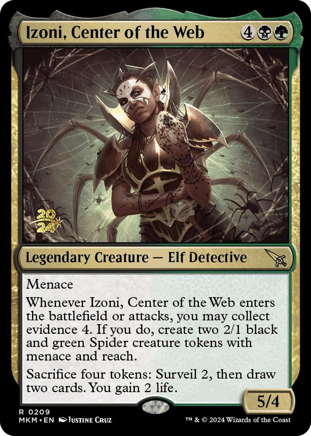 0209 Izoni, Center of the Web R Prerelease Cards