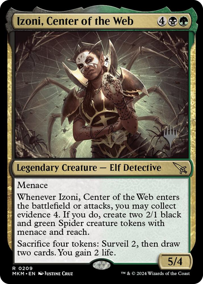 Izoni, Center of the Web #209 R - Promo Pack: Murders at Karlov Manor Pokemon card
