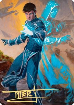 0001 Jace, Mirror Mage Art Card (1/81) (Gold-Stamped Signature) S Art Series: Zendikar Rising