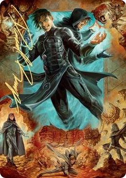 0002 Jace, Mirror Mage Art Card (2/81) (Gold-Stamped Signature) S Art Series: Zendikar Rising