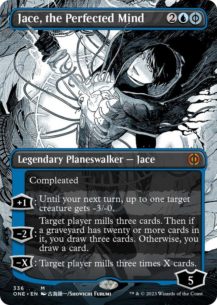 Jace, the Perfected Mind (Borderless) #336 M - Phyrexia: All Will Be One Pokemon card