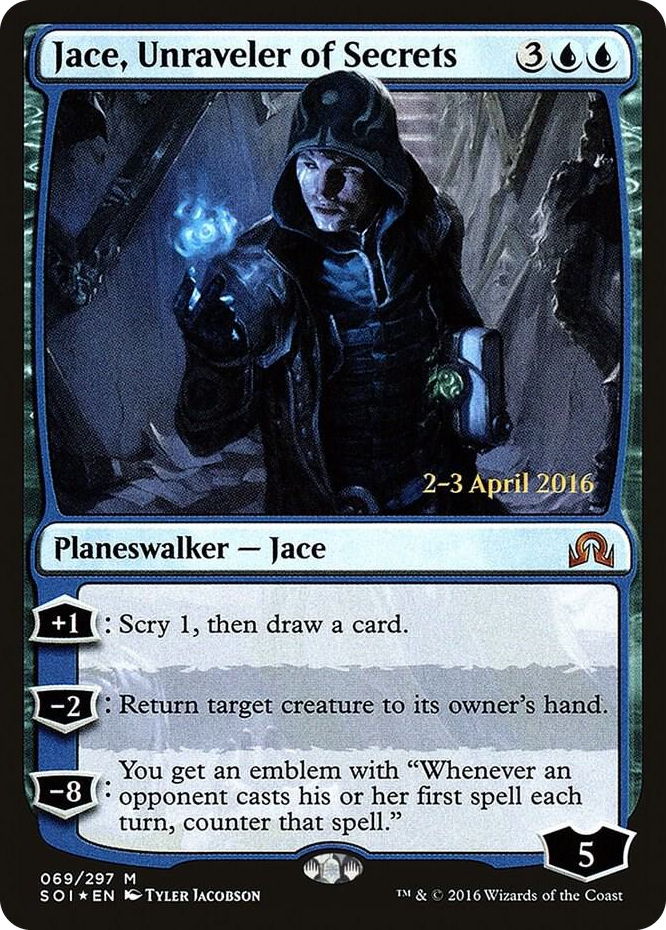 Jace, Unraveler of Secrets #69 M - Prerelease Cards Pokemon card