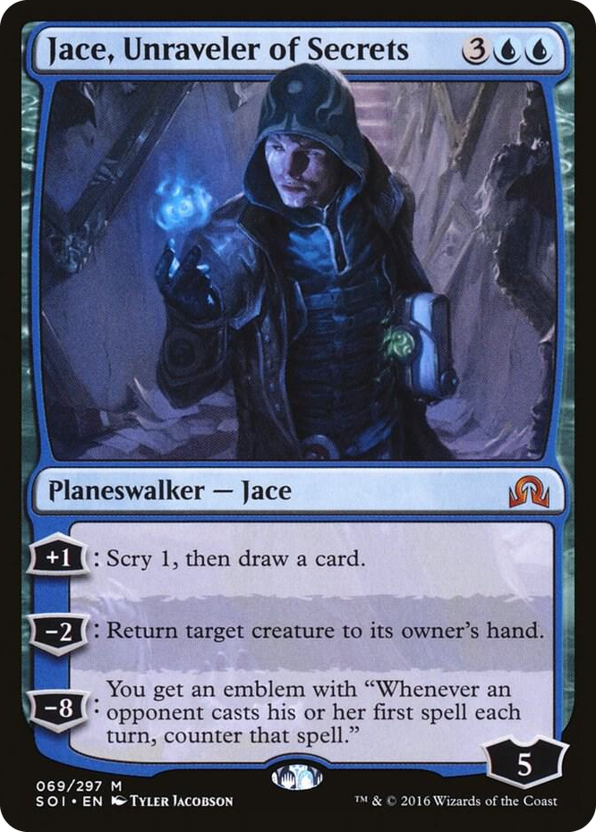 Jace, Unraveler of Secrets #69 M - Shadows over Innistrad Pokemon card