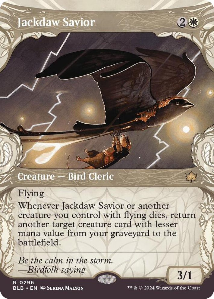 0296 Jackdaw Savior (Showcase) R Bloomburrow