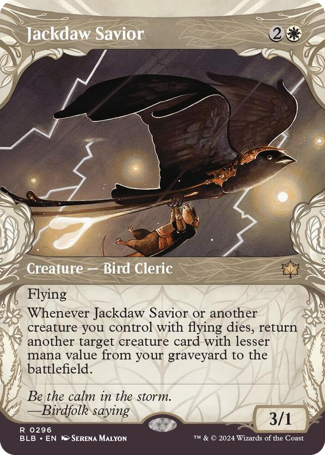 0296 Jackdaw Savior (Showcase) R Bloomburrow