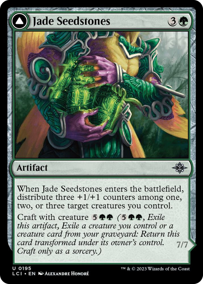Jade Seedstones #195 U - The Lost Caverns of Ixalan Pokemon card