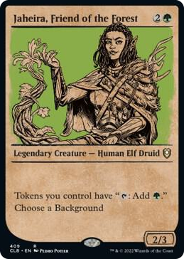 Jaheira, Friend of the Forest (Showcase) #409 R - Commander Legends: Battle for Baldur's Gate Pokemon card