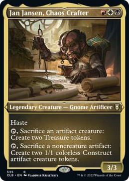 Jan Jansen, Chaos Crafter (Foil Etched) #535 R - Commander Legends: Battle for Baldur's Gate Pokemon card