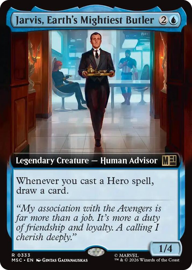 0333 Jarvis, Earth's Mightiest Butler (Extended Art) R Commander: Marvel Super Heroes